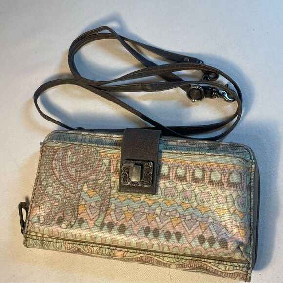 Sakroots smartphone crossbody wallet coated canvas pastel elephant - Picture 16 of 16